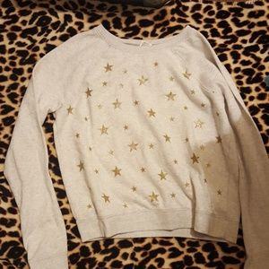 Pink Victoria's Secret gold star sweatshirt